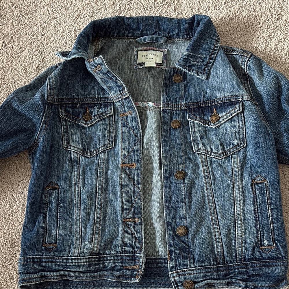 Forever 21 Blue Jean Jacket Classic Trucker Style